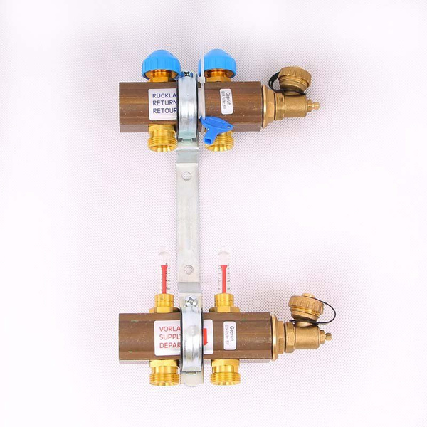 Коллектор для теплого пола WATTS HKV/T 1"x3/4" ЕК на 2 выхода с ...