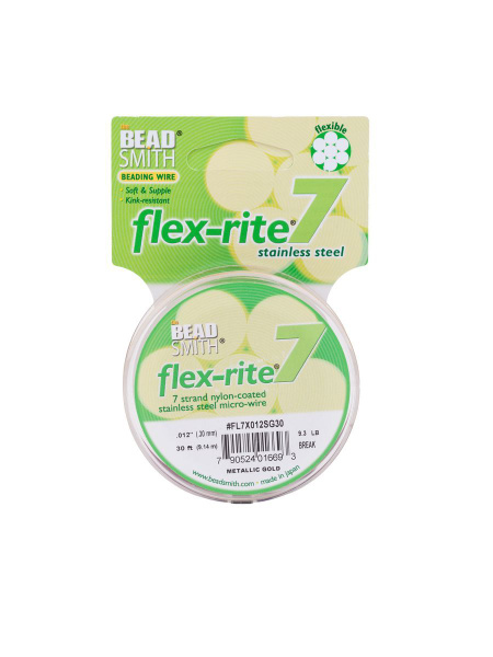 Ювелирный тросик Flex-Rite 7 0,3 мм золотой для рукоделия - купить с ...