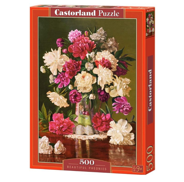 Пазлы Красивые пионы, 500 деталей Castorland, 2 набора - купить с ...
