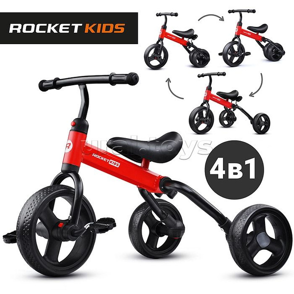 Велосипед-беговел 4 в1 Rocket 10" - купить по выгодной цене в интернет ...