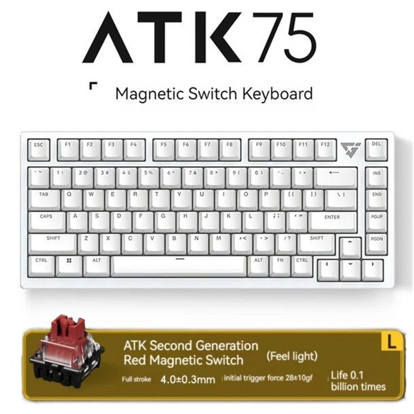 ATK 75 клавиатура на магнитных свитчах, RGB подсветка, английская ...