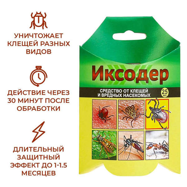 Средство для обработки территории от клещей и вредных насекомых, флакон ...