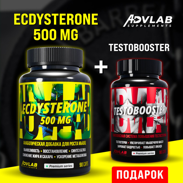 Стероиды с экдистероном ECDYSTERON 500 + ПОДАРОК TESTOBOOSTER, бустер ...