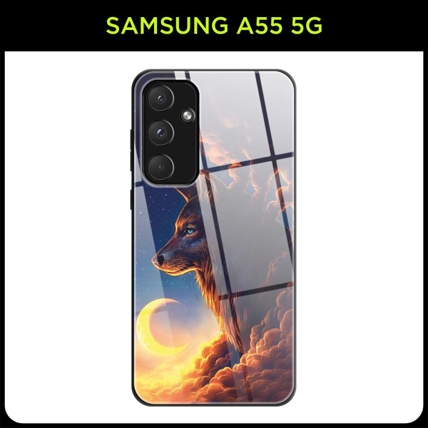 Стеклянный чехол на Samsung Galaxy A55 5G / Самсунг А55 5G с принтом ...