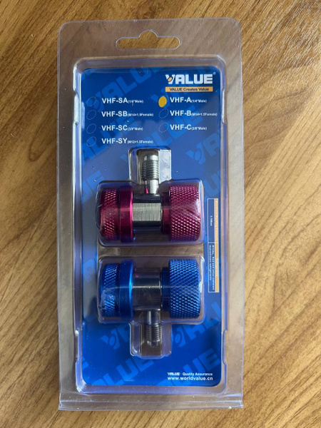 Быстросъемы для заправки автокондиционеров Value VHF-A(комплект 2шт.1/4 ...