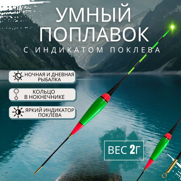 Поплавок светящийся для рыбалки / Поплавок с подсветкой 2 г - купить с ...