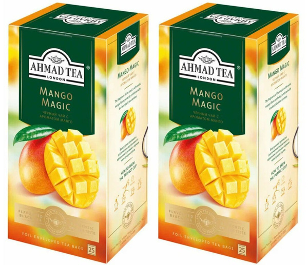Чай черный Ahmad Tea Магия манго, 25 пак - 2 штуки - купить с доставкой ...