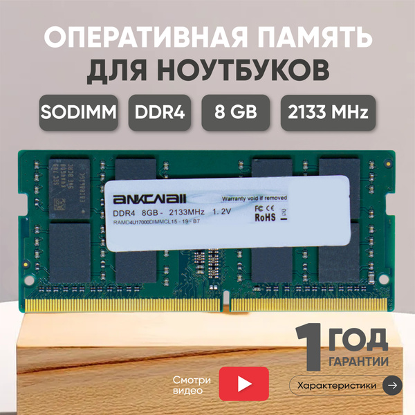 Модуль оперативной памяти Ankowall RAMD4S2133SODIMMCL15-R 1x8 ГБ ...