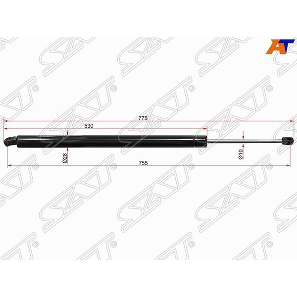 Амортизатор крышки багажника Volkswagen Transporter 03-15 / Multivan 03-15 (Справа=Слева)