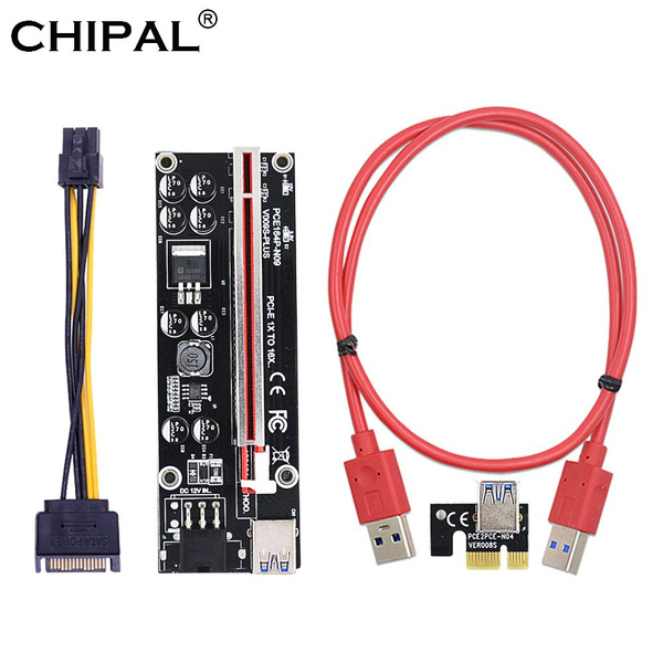 Райзер для видеокарты CHIPAL VER009S Plus Riser PCI-E удлинитель PCI ...