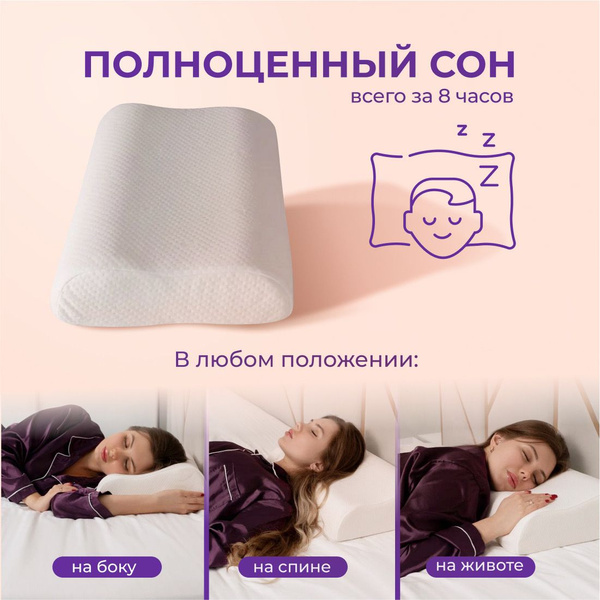 Ортопедическая подушка 50x30 см, Асветида комфорт - купить по низким ...