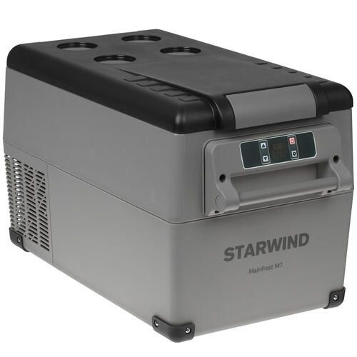 Холодильник автомобильный Starwind Mainfrost M7 серый с адаптером 220в ...