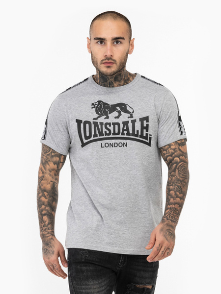 Футболка Lonsdale, размер 52, цвет серый, 100% хлопок - купить по ...
