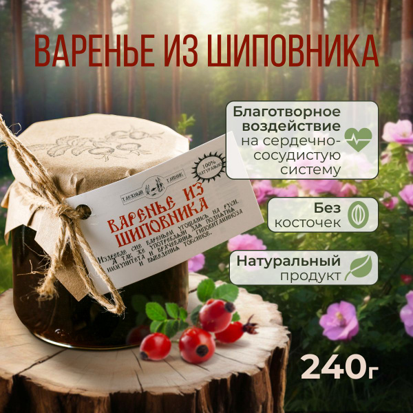 Варенье из шиповника 240 гр. (без косточек), сладости к чаю - купить с ...
