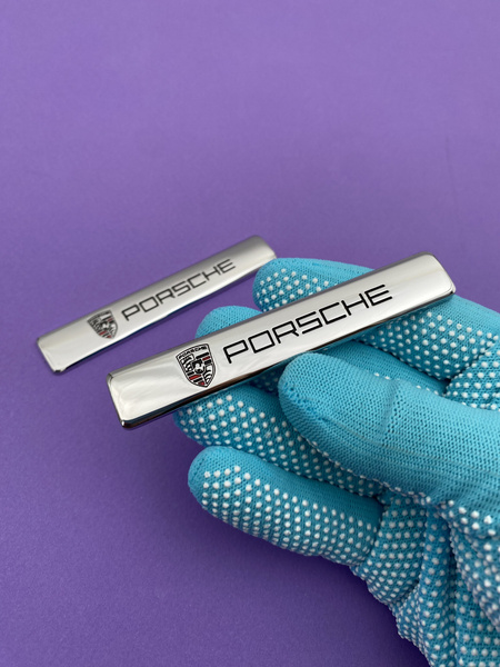 Шильдик 2 шт металлический Porsche наклейка эмблема Порше - купить по ...
