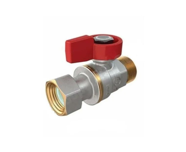 Характеристики Шаровой кран латунный 1/2"НР-1/2" гайка, ручка-флажок ...