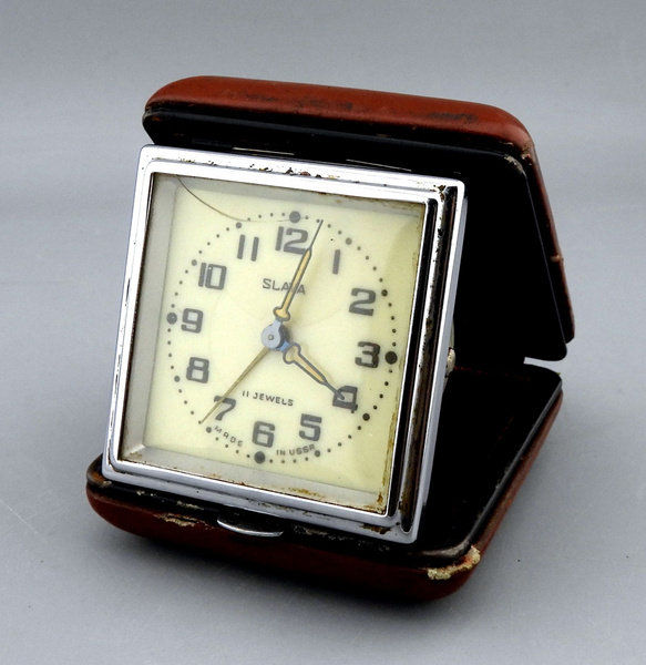 Часы дорожные складные SLAVA экспортные механика 11 камней СССР НЕ ...