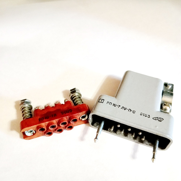 комплект рп10-7лу-п-о + рп10-7л Соединитель прямоугольный,с кожухом ...