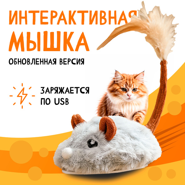 Характеристики Игрушка для кошек котов мышка заводная интерактивная с ...