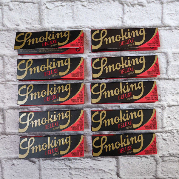 Бумага для самокруток Smoking DELUXE (10 пачек по 60 листов) смокинг ...