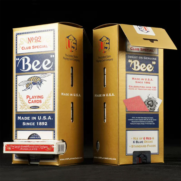 Карты игральные Bee №92 синие, 12 колода (рубашка без пчёл) купить на ...