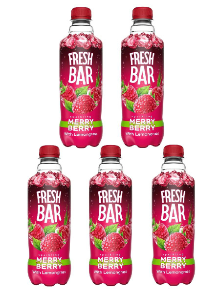 Газированный напиток Fresh Bar Merry Berry малина, 480 мл х 5 шт ...
