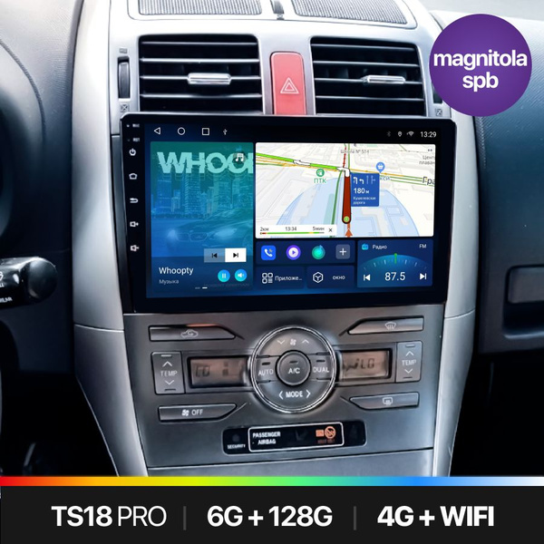 Штатная магнитола TS18 Pro 6+128GB, Toyota Auris, Тойота Аурис ...