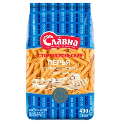 Макароны славна старооскольские 400 г перья - купить с доставкой по ...