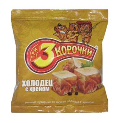 Сухарики Три Корочки 100г холодец хрен - купить с доставкой по выгодным ...