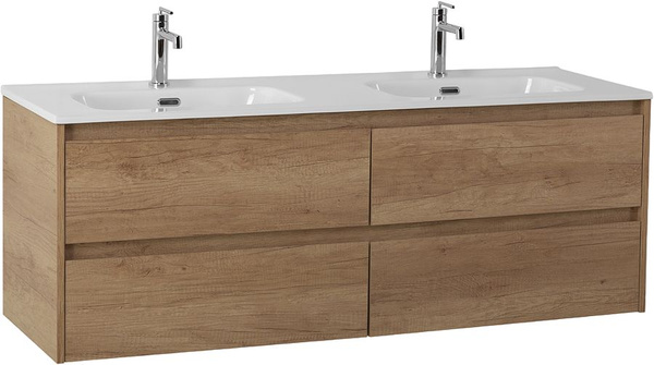 Тумба с раковиной BelBagno Kraft 140 подвесная, двойная, 141 см, с ...