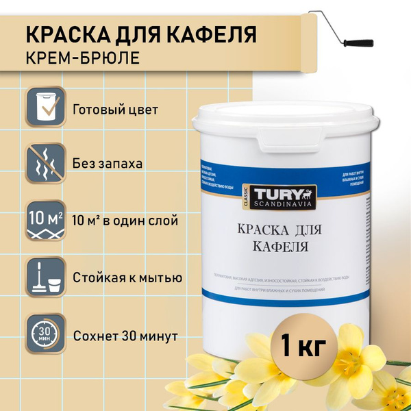 Краска для плитки в ванной для кафеля и керамики, стен, мебели и ...