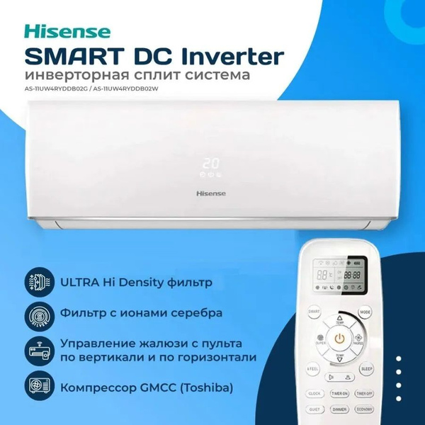 Сплит-система инверторного типа Hisense SMART DC Inverter, модель на 30 ...
