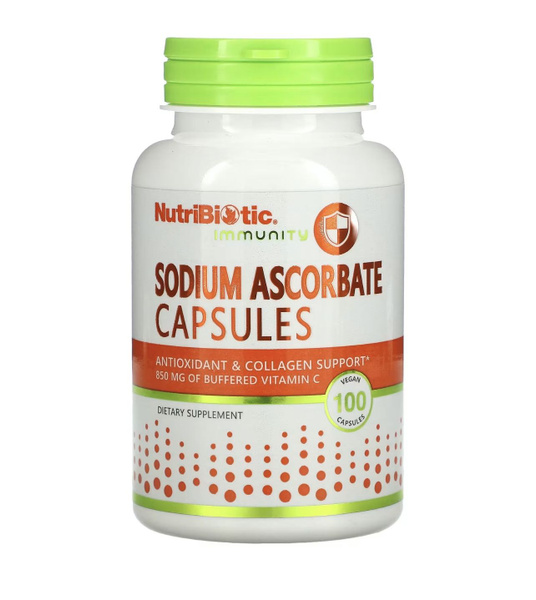 Пищевая добавка Аскорбат Натрия. Sodium Ascorbate Capsules. NutriBiotic ...