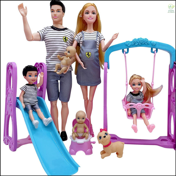 Игровой Набор Кукол Семья Беременная Барби и Кен с Детьми и ...