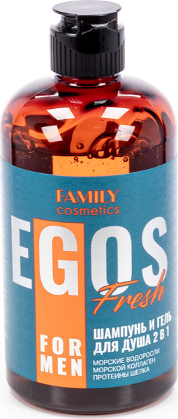EGOS / Егос Шампунь-гель 2в1 Fresh for men с морскими водорослями ...