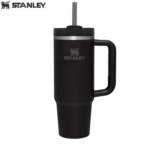 Термокружка Stanley Quencher H2.0 с трубочкой 0,887L чёрная - купить с ...