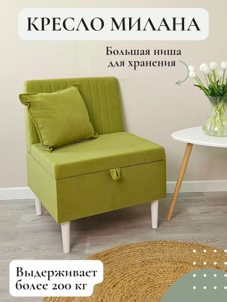 Кресло Милана, 1 шт., 60х60х82 см, Микровелюр купить по доступной цене ...