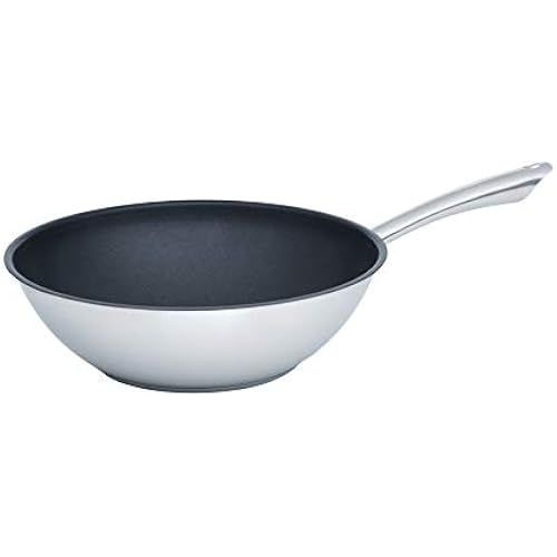 Kelomat Wok In Acciaio Inossidabile 28 Cm – Antiaderente Con Ceramica, Ideale Per Piatti Asiatici E Tutti I Piani Cottura - 3