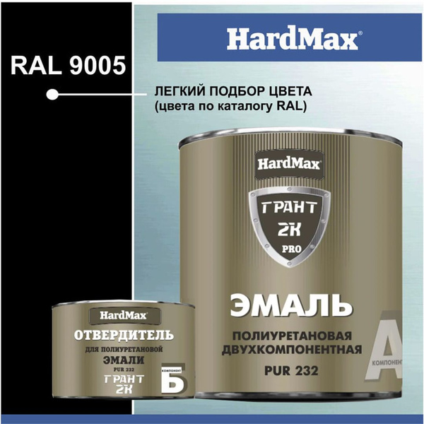 Грунт-эмаль HardMax Эмаль полиуретановая глянцевая Гладкая ...