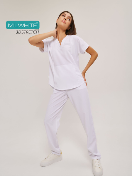Медицинский костюм женский MILWHITE Premium Mod.612 хирургический ...