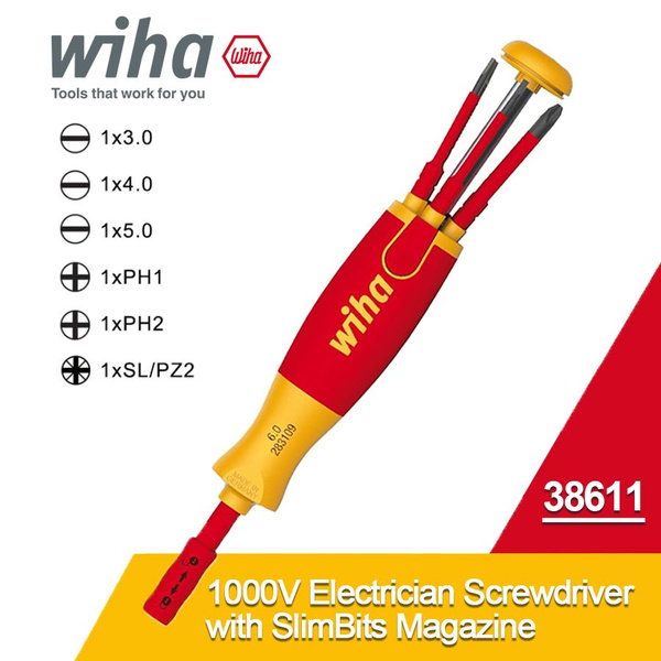Wiha 38611 Отвертки со сменными насадками LiftUP Electric 1000В ...