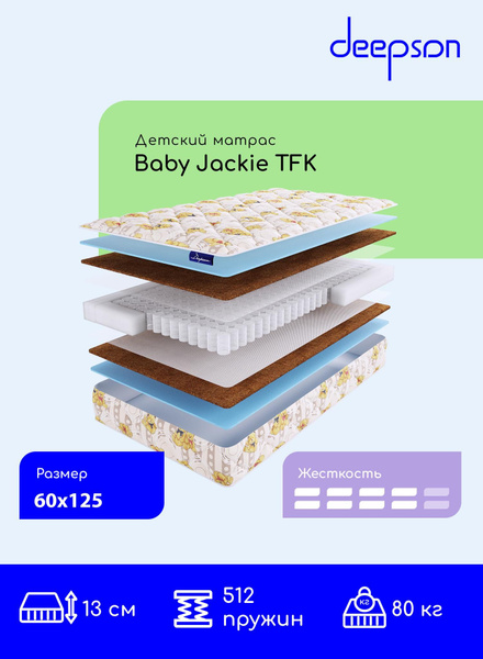 Матрас в кроватку Deepson Baby_Jackie, Независимые пружины, 60 - купить ...