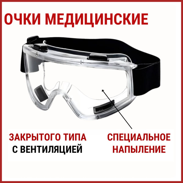 Очки защитные MARTEX строительные от пыли, для ремонта, закрытые ...