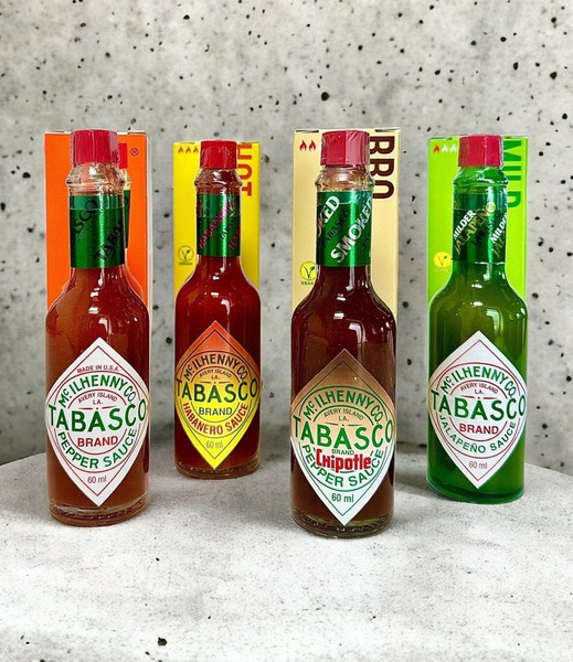 Соус острый (Tabasco) Табаско, сет 4 шт по 60 мл (красный, зеленый ...