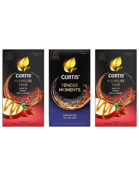 Чай чёрный Curtis Pleasure Time и чай чёрный Curtis Tender Moments, 1.5 ...