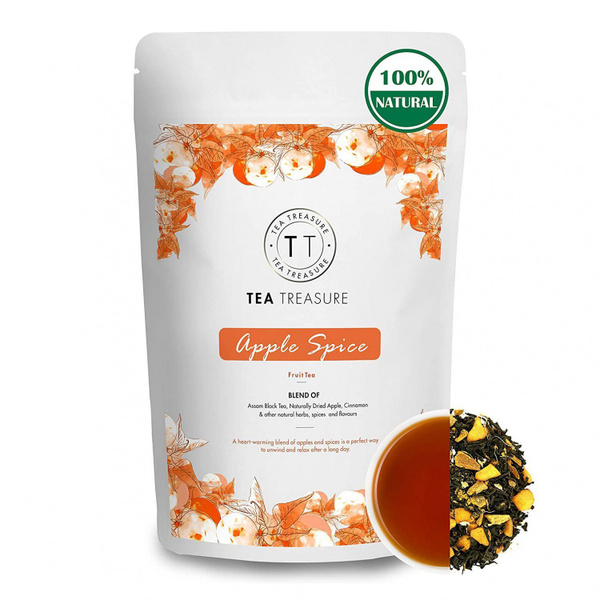 Черный чай Ассам с Яблоком и специями (100 г), Assam Black Tea Apple ...