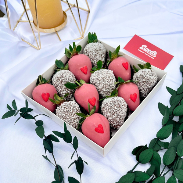 Клубника в шоколаде Love is 9-12 шт Конфеты натуральные шоколадные в ...