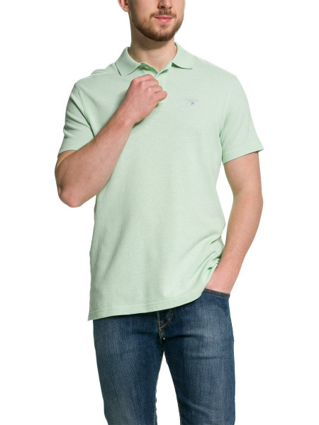 Поло Barbour, размер 54, цвет зеленый, Состав материала указан на бирке ...