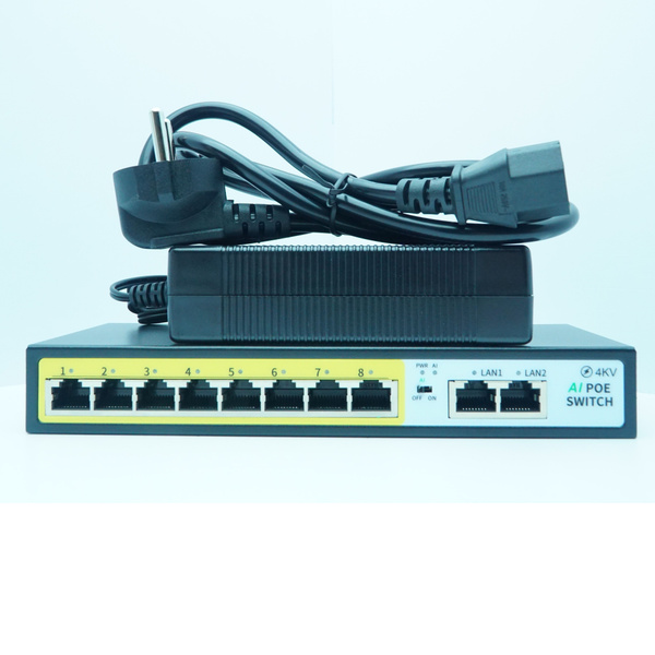 POE110DL 8 портов PoE + 2 Uplink 100мбит/c PoE коммутатор c Watchdog 10 ...