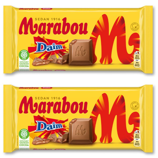 Marabou Daim Марабу Молочный шоколад из Швеции с кусочками миндальной ...